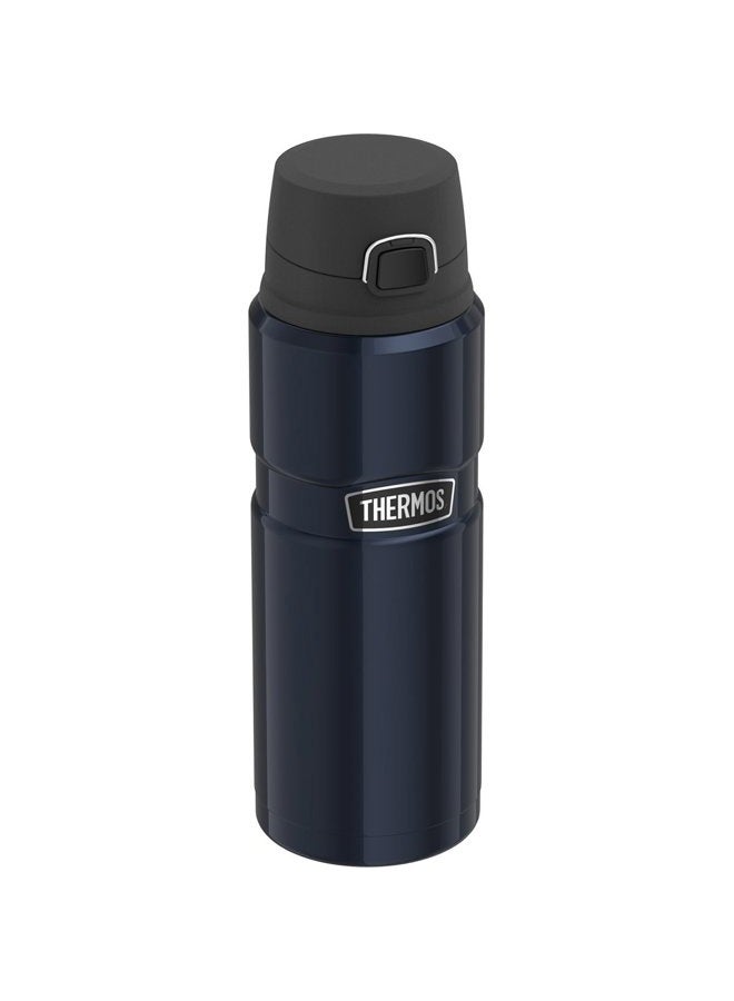 THERMOS Stainless King Vacuum-Insulated Drink Bottle, 24 Ounce, Midnight Blue - Image 1